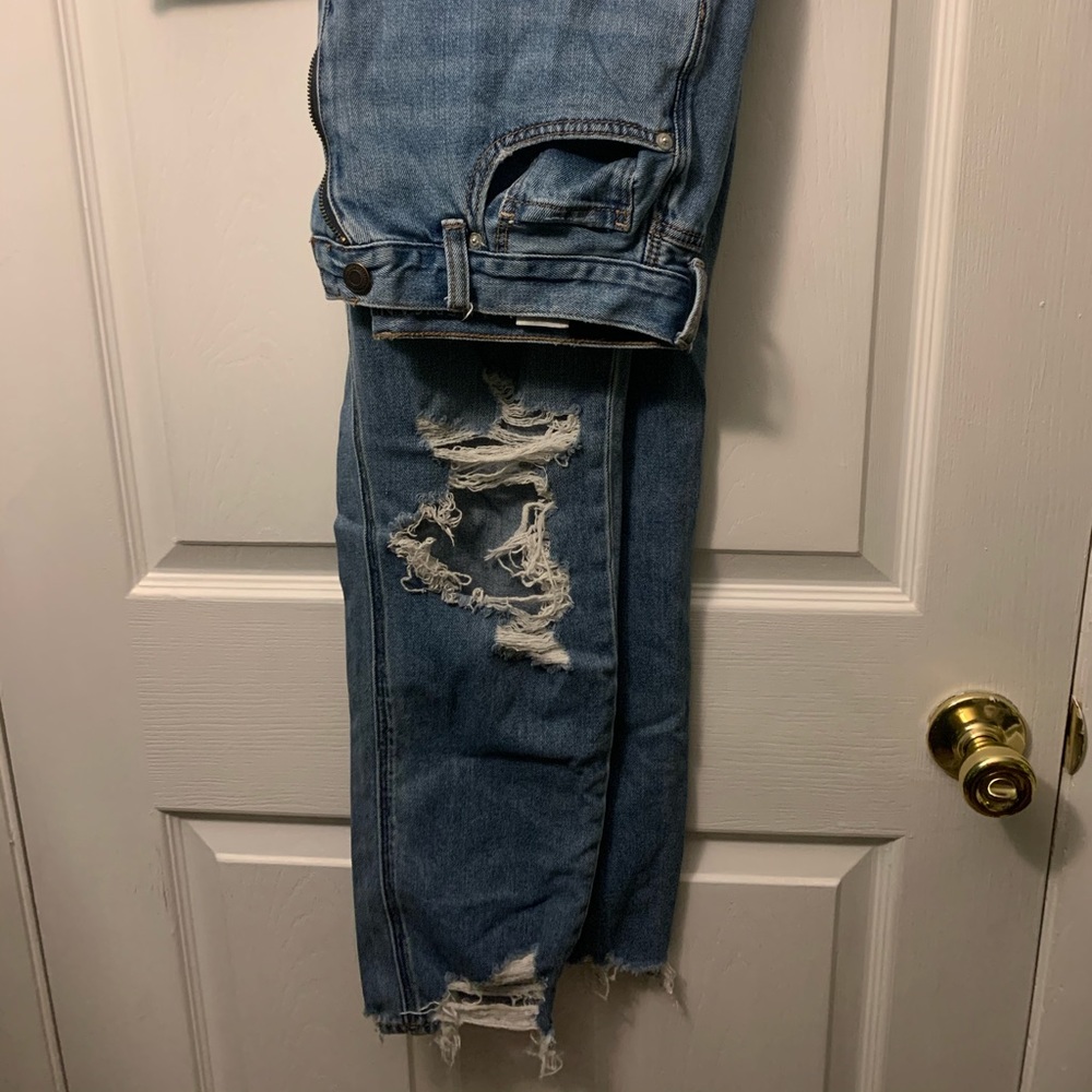 Distressed Mom Jeans